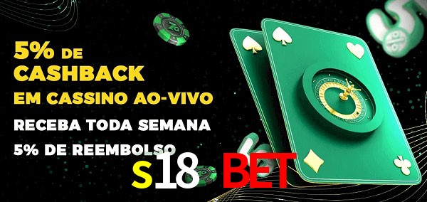 Promoções do cassino ao Vivo s18 bet